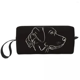 Sacs à cosmétiques Labrador Retriever Portrait chien cadeau sac de voyage femmes chiot maquillage pour animaux de compagnie organisateur de toilette dame beauté stockage Dopp Kit