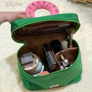 Sacs cosmétiques Sac de maquillage de grande capacité Nylon Sac de maquillage portable imperméable Voyage Sac de maquillage pour femmes portables D240425