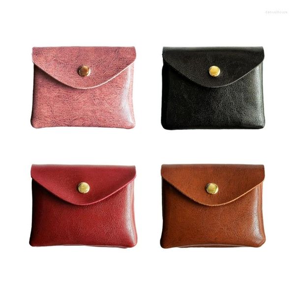 Bolsas de cosméticos Bolsa de cuero Lápiz labial de doble capa Bolso de mano Cambio Monedero Monedero Multiusos Damas para tarjeta de collar