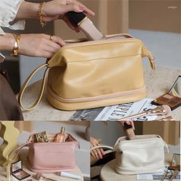 Sacs à cosmétiques de luxe en cuir PU, sac de maquillage pour femmes, Portable, étanche, nuage, grand voyage