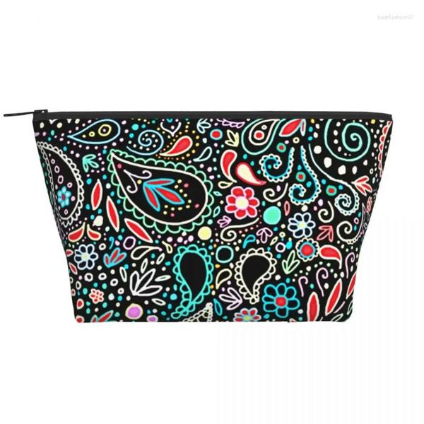 Sacs à cosmétiques fabricant tableau noir lumière trapézoïdale Portable maquillage sac de rangement quotidien étui pour voyage bijoux de toilette