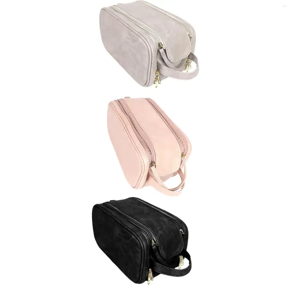 Sacs de maquillage des sacs de maquillage de maquillage pochettes multifonctionnelles de rangement de grande capacité pour le rouge à paupières à lèvres à lèvres à lèvres rougis