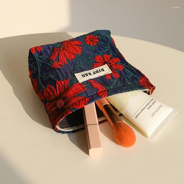 Bolsas cosméticas mini bolso femenino portátil rojo suave pequeño sodeanugunt -somkin streant almacenamiento de muñecas con tarjeta de banco
