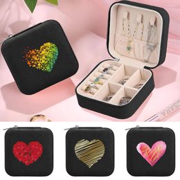 Cosmetische tassen Multi Grid Sieraden voor damesaccessoires Travel Packing Storage Box PU LEDER LAVE SERIES Device