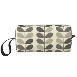 Cosmetische tassen Multi Stem Warm Grijs Orla Kiely Patroon Reistas Toilettas Make-up Organizer Lady Beauty Storage Dopp Kit Case Box