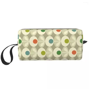 Sacs de cosmétiques Orla Kiely Flower Makeup Sac Voyage pour hommes Femmes Aramexation des accessoires de toilette florale