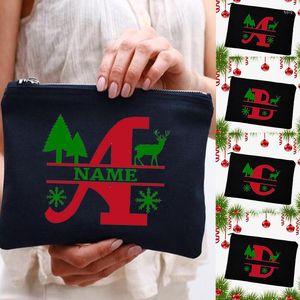 Bolsas de cosméticos, maquillaje personalizado, nombre personalizado, estuche para monedero, artículos de tocador de viaje, organizador, bolsa de lápices para estudiantes, regalos de navidad