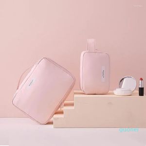 Cosmetische tassen roze rits etui vrouwelijke draagbare make-up tas zomer toilettas opslag grote capaciteit make-up