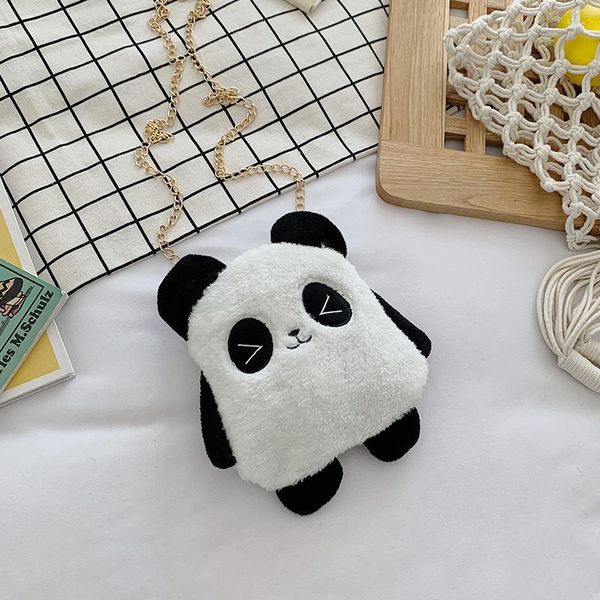 Sacs à cosmétiques en peluche petit sac pour enfants pour femmes 2023 personnalisé tendance de la mode une épaule bandoulière mignon Panda Mobile