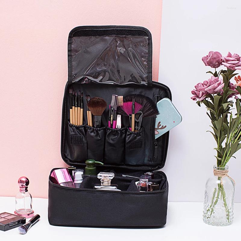 Cosmetische tassen Draagbare organisator Opslag Make-up tas Tote Reizen met grote capaciteit Cosmetica-etui Waterdichte Oxford-stof Rits