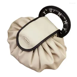 Sacs cosmétiques Sac de maquillage de voyage portable avec conception élégante à cordon et toilette de grande capacité