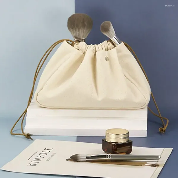 Bolsas de cosméticos Bolsa Bolsa Estilo japonés coreano Artículos de tocador Paquete con cordón Maquillaje Bolsillo Lavado de viaje simple