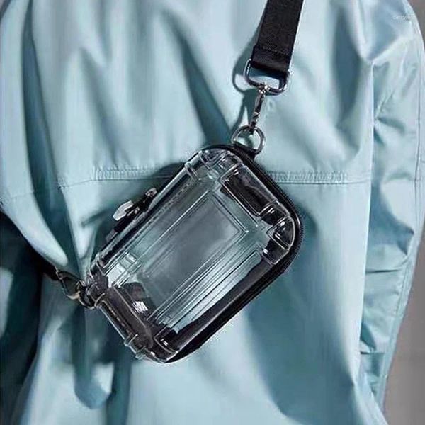 Sacs à cosmétiques PP sac transparent simple lavage femme portable voyage de nuit messager mini bagage 2023