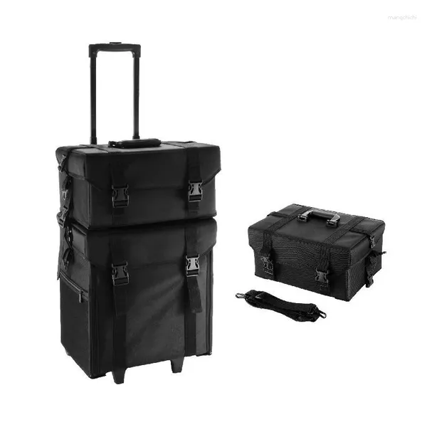 Sacs de cosmétique Case professionnelle Trolley Ladies Sac de rangement Sac à bagages Docuable Nail Beauty Tattoo Suitcase