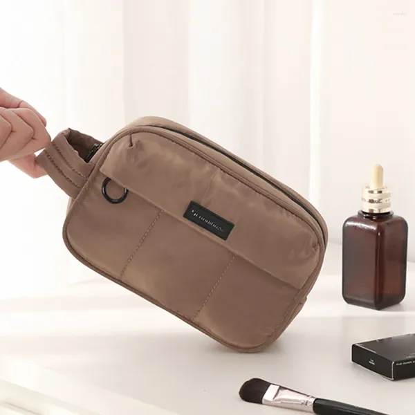 Bolsas de cosméticos, bolsa de maquillaje inflada, artículos de tocador de viaje, organizador, almacenamiento, bolsa de lavado con gancho para baño, estuche de maquillaje de alta calidad para mujer