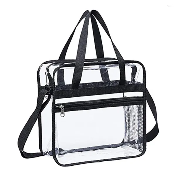 Bolsas de cosméticos PVC transparente impermeable bolsa de lavado de gran capacidad viaje compras almacenamiento Tote Clutch