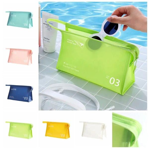 Sacs de cosmétique PVC Organisateur de voyage portable de grande capacité Sac imperméable