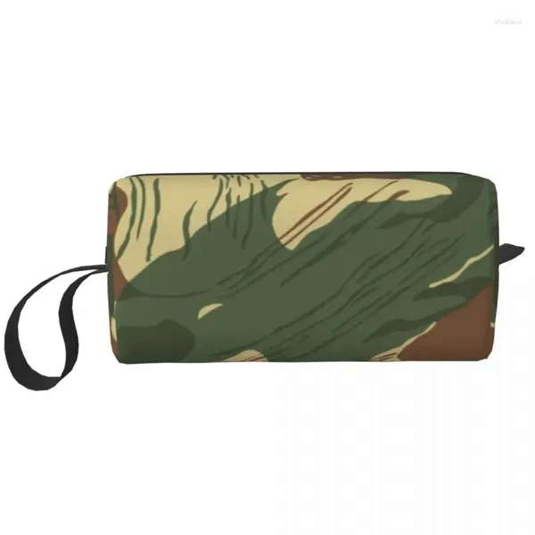 Sacs à cosmétiques Trousse de toilette camouflage de course de pinceau rhodésien Organisateur de maquillage de l'armée de guerre de Rhodésie Lady Beauty Storage Dopp Kit Case Box