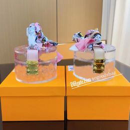 Cosmetische tassen Scott Box Luxe ontwerpers Glamours om sieraden vast te houden Make-up Transparant plexiglas Glanzende metalen sierdozen met doos