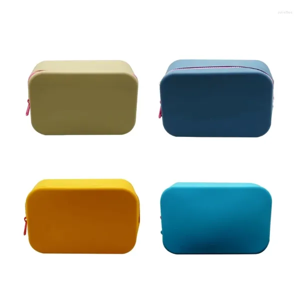 Bolsas de cosméticos, bolsas de belleza de silicona, bolsa de maquillaje, artículos de tocador de gran capacidad, organizador de almacenamiento para artículos imprescindibles para mujeres