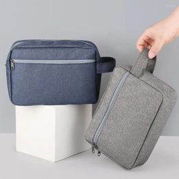 Sacos cosméticos simples conveniente viagem saco de higiene pessoal leve homens barbear portátil grande capacidade bolsa de maquiagem com alça