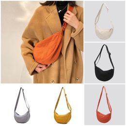 Cosmetische tassen Eenvoudig ontwerp Dames Messenger Bag Mode Dames Nylon Zwervers Kleine schouder Vintage Vrouwelijke Meisjes Purse Doek Handtassen
