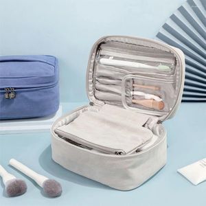 Borse per cosmetici Borsa per trucchi con motivo in pelle di pecora elegante e pratica - Per viaggiare con articoli da toeletta di grande capacità semplici