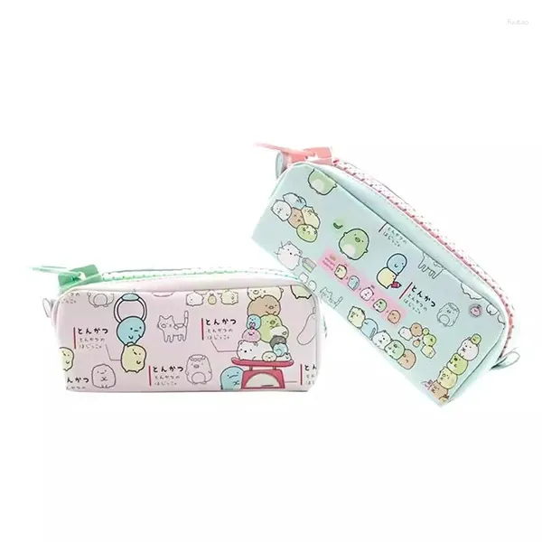 Bolsas cosméticas Sumikko Gurashi Kids Pu Lápiz Niños Cajones de lápiz Defunciones para mujeres