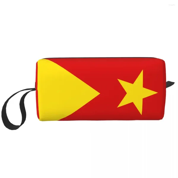 Sacos cosméticos Tigray Bandeira Etíope Grande Bolsa de Maquiagem Bolsa de Beleza Viagem Portátil Higiene Pessoal para Unissex