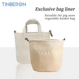 Sacs cosmétiques Organisateur de sac à main Tinberon Fit pour le panier de nez de cochon Sac 18 insérer le maquillage en nylon blanc nylon inner le faisceau de paquet