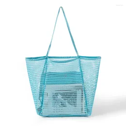 Sacs de cosmétiques Transparent Mesh Femmes Place Tote Sac Portable Organisateur de voyage Téléphone Rangement de stock