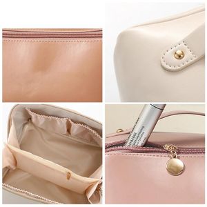 Bolsas de cosméticos bolsa de viaje de gran capacidad maquillaje de cuero impermeable PU accesorios de aseo organizador estético