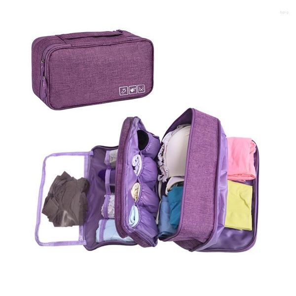 Sacs à cosmétiques Voyage Sous-vêtements Sac de rangement Portable Multi-fonctionnel Accessoires de finition Soutien-gorge Chaussettes Sous-emballage Diviseurs Boîte