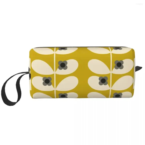 Bolsas cosméticas Viaje Bolsa de tocador de rosa salvaje Kawaii Orla Kiely Organizador de maquillaje para mujeres Caja de caja Dopp Kit Dopp Beauty Storage