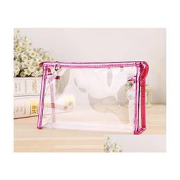 Sacs cosmétiques Sac étanche Femmes Maquillage Case PVC Transparent Beauté Organisateur Pochette Femme Lady Maquillage Drop Livraison Santé Dhzaj