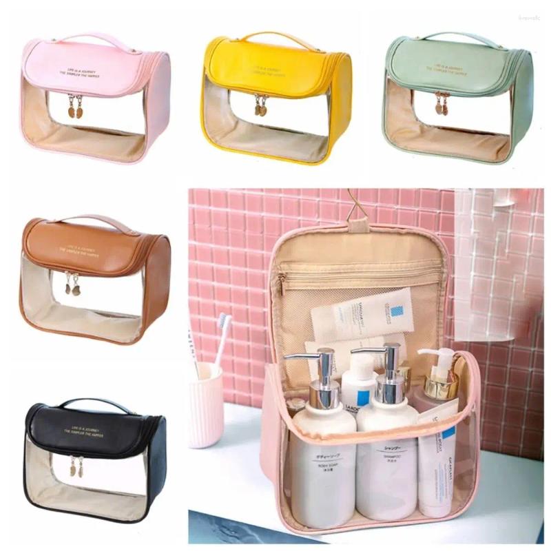 Cosmetic Bags Waterproof Transparent Cases Large-Capacity Hook Travel Storage Bag Multifunction Organizer