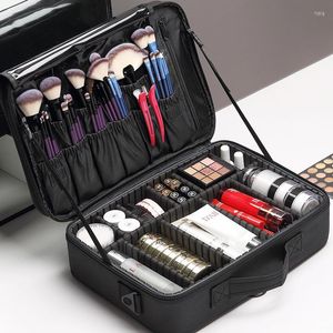 Bolsas de cosméticos al por mayor de gran capacidad profesional tatuaje manicura y maquillaje caja de partición portátil bolsa de almacenamiento