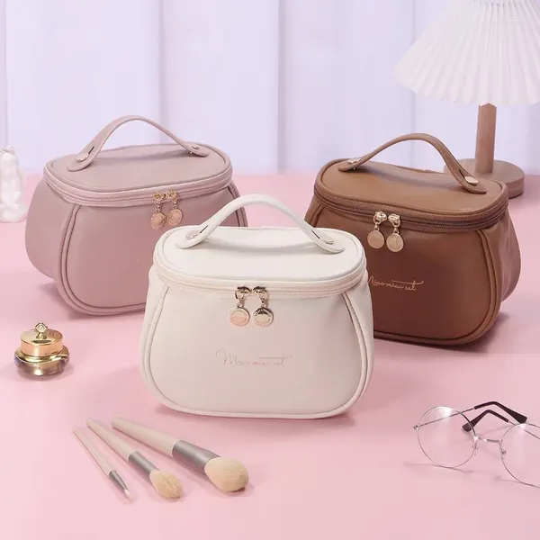 Bolsas de cosméticos al por mayor para mujer, bolsa impermeable de gran capacidad, organizador portátil de artículos de tocador de viaje de alta gama