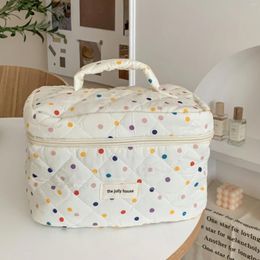 Bolsas cosméticas Fashion Fashion portátil Polka Polka Bag Bag Large Capacidad Almacenamiento Bolsas Bolsas Bacilizadoras