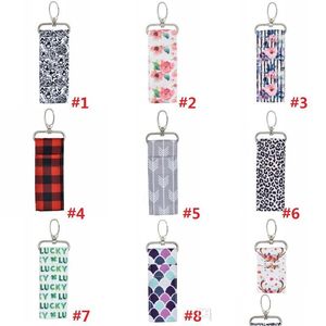 Sacs à cosmétiques Femmes Porte-rouge à lèvres Cross Ripple Colorf Motifs imprimés Chapstick Baume à lèvres Clés Anneaux Pochette Porte-clés Drop Livraison Dh29P