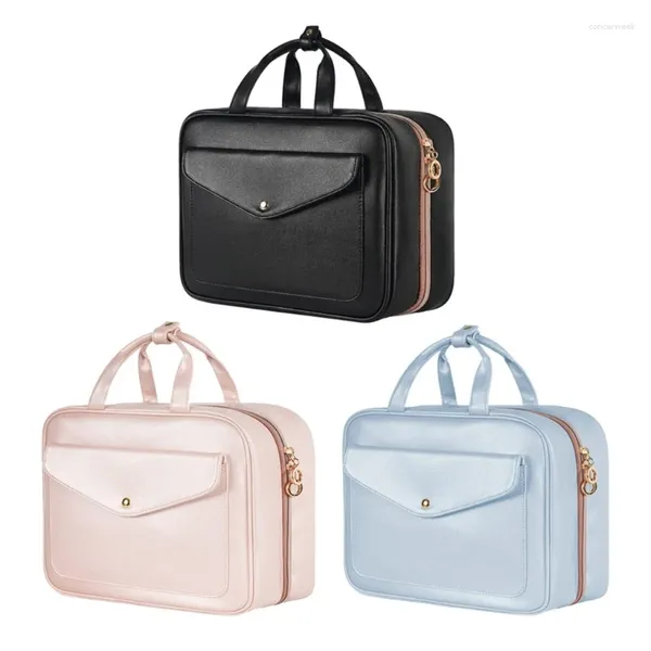 Bolsas cosméticas Bolsa de maquillaje para mujeres con artículos de tocador de viaje de gancho colgante