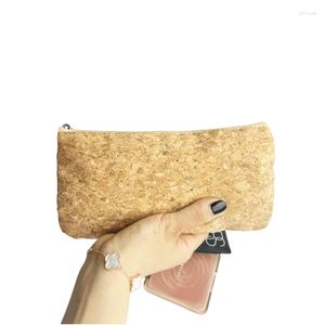 Bolsas de cosméticos para mujer, embragues de corcho, almacenamiento de maquillaje, dinero, bolsa para teléfono, bolso de viaje a la moda, bolso con cremallera, 2023