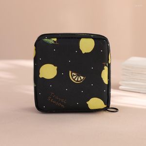 Bolsas de cosméticos femininas bolsa de armazenamento de guardanapos higiênicos portátil bolsa de almofada de algodão meninas maquiagem de viagem porta-tampões organizador