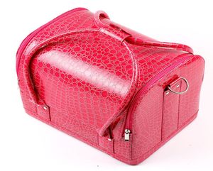 Cosmetische case make -up trein Case 1pcSlot 5 kleuren tassen vrouwen roze draagtas make -up organisator multifunctional5280865