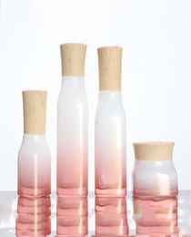 Conteneur cosmétique rechargeable bouteille cerise en verre rouge bouteille de bouteille crème crème pulvérisation de lotion Pompe 50g 40ml 100ml1584731