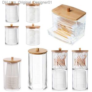 Cosmetic cotton pad storage box used for cotton swabs sticks cosmetics jewelry organizers transparent acrylic makeup organizers storage boxes Z230815