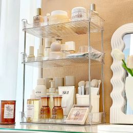 Organisateur cosmétique Desktop Ins Acrylique Produits de soins de la peau Placement de bureau Placement de bureau Organisateur Bathroom Vanity Storage Rack