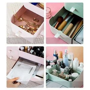 Cosmetische organisator lade grote capaciteit make -up badkamer opbergdoos vrouwelijke huidverzorging tafel lippenstift schoonheid Q2404291