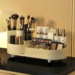 Cosmetic Organizer Lipsticks Luxury 360 Cosmetics Up Storag Brush Makeup Box Dressing Table de rotation Q240429