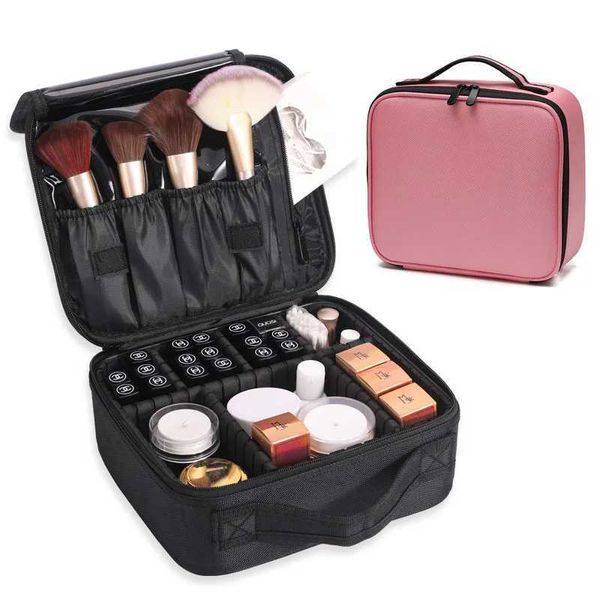 Organisateur cosmétique Nouvelle boîte de maquillage pour femmes Salon de beauté Tattoo Nail Art Toolbox Travel Makeup Boîte à maquillage imperméable Sac de maquillage Y240503